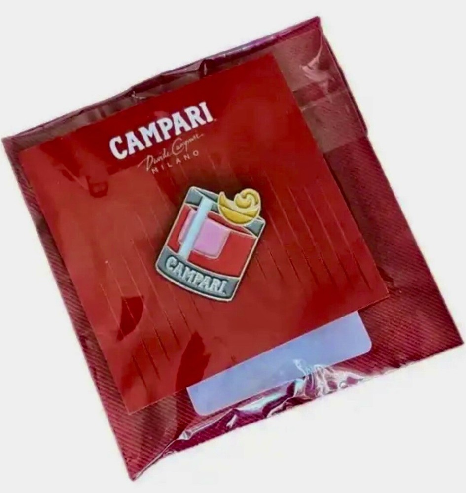 Campari Negroni Cocktail Enamel Hat Shirt Lapel Pin Badge Brand New!!