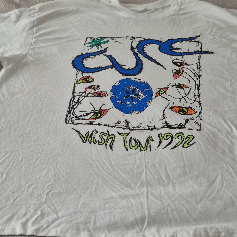 The Cure Wish Tour 1992 T-Shirt 2XL White EUC