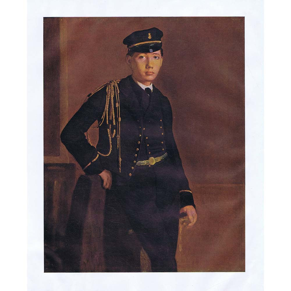 Vintage 1944 Print of Edgar Degas' Achilles de Gas in Cadet Uniform-image
