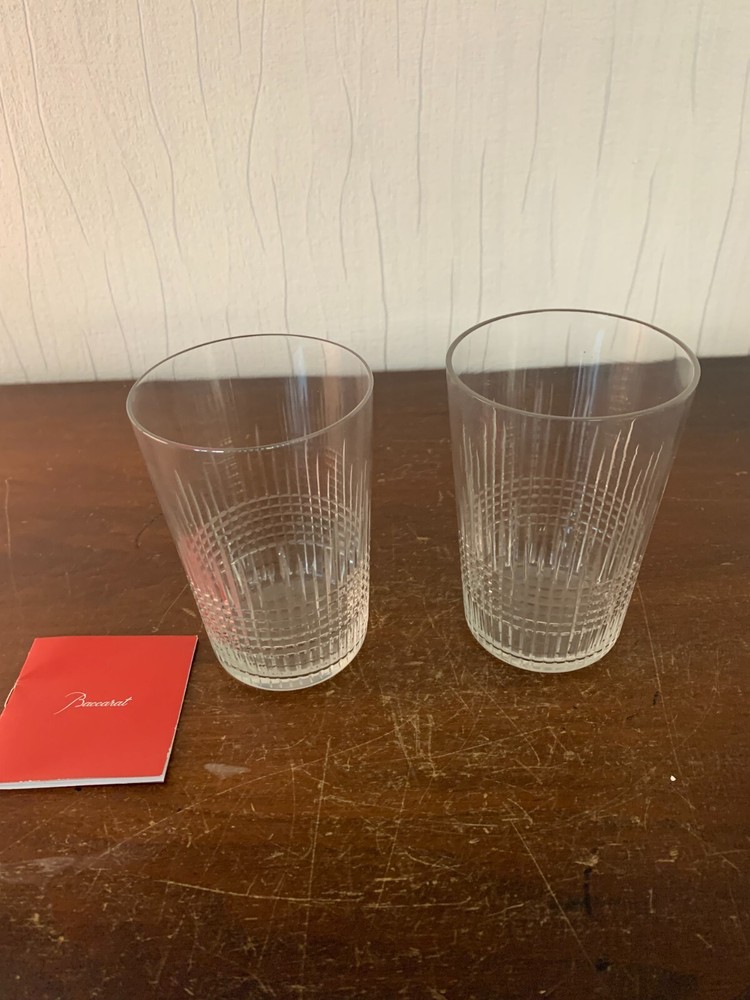 2 Orangeade / Mojito Glasses Nancy Model Baccarat Crystal (Price For Both)