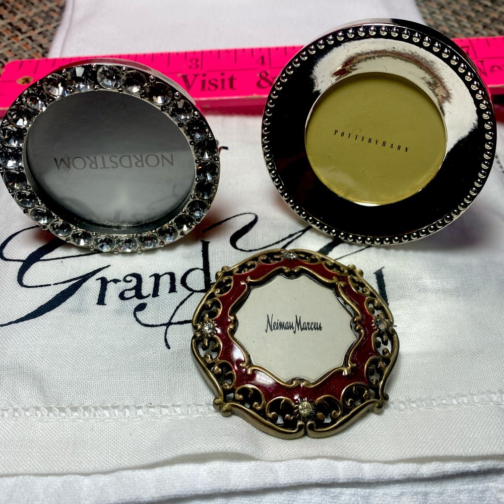 SET OF THREE MINIATURE ORNATE PHOTO FRAMES - UNUSED Pottery Barn Nordstrom NM