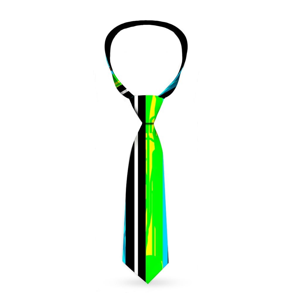 Necktie Standard - Scribble Stripes Blue/Green/White ACC NEWAnother great item from Rarewaves USA | Free delivery!