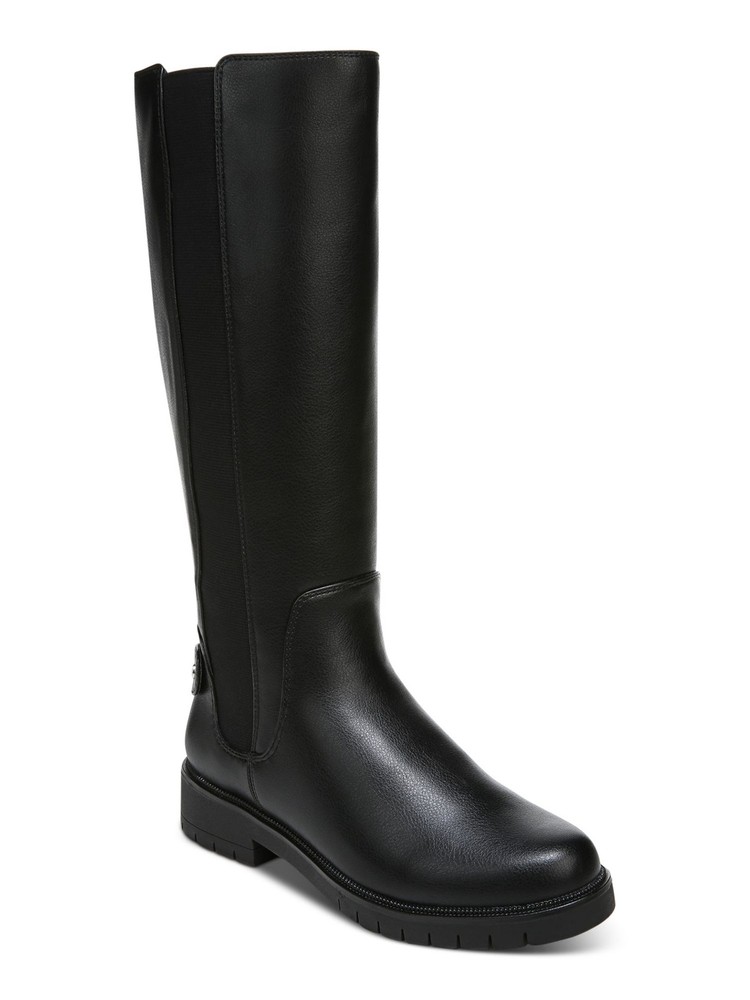 STYLE & COMPANY Womens Black Strap Gwynn Round Toe Block Heel Boots Shoes 6.5 M