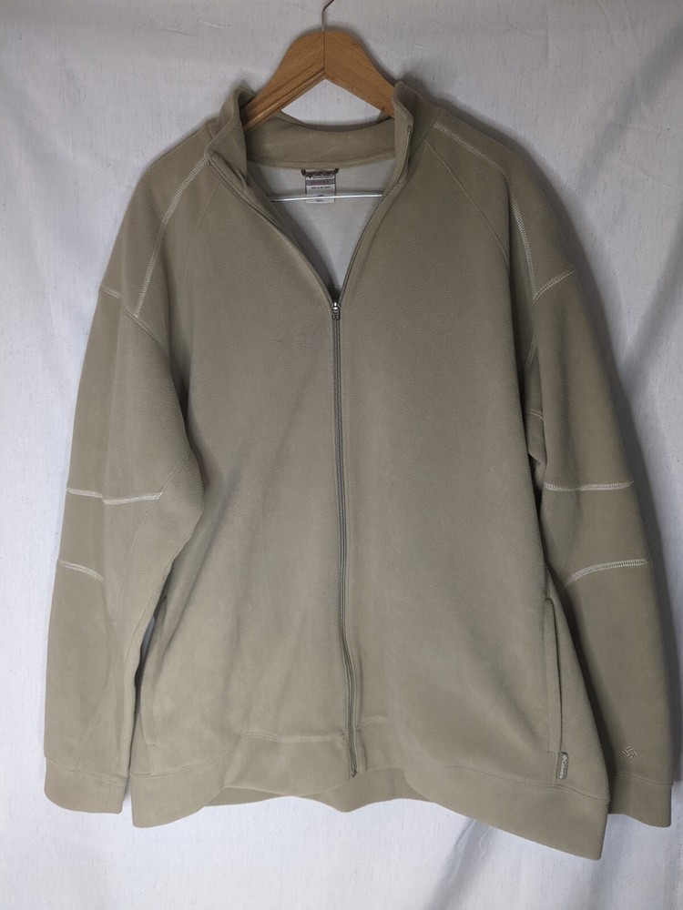 COLUMBIA Vertex 1/4 Zip Mens XXL Sweater Warm Layer Green Work Active