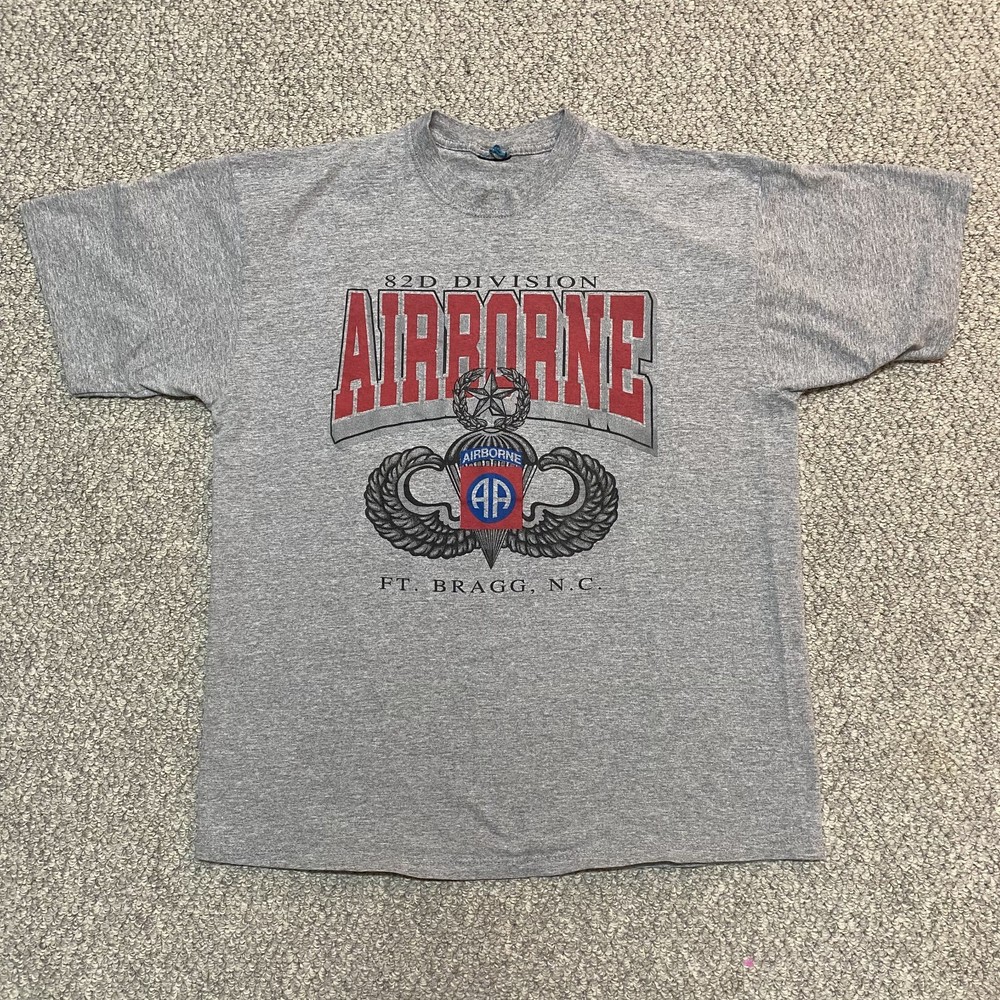 Vintage 82nd Airborne Division Men’s T-Shirt XL Gray Fort Bragg