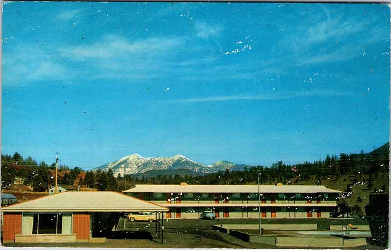 Postcard MOTEL SCENE Flagstaff Arizona AZ m/09 AL6289