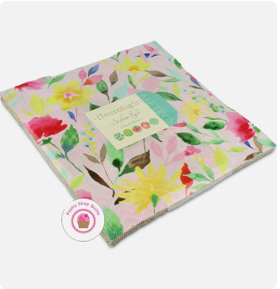 Moda FLEUROLOGIE Stephanie Ryan Quilt Fabric LAYER CAKE 42 10