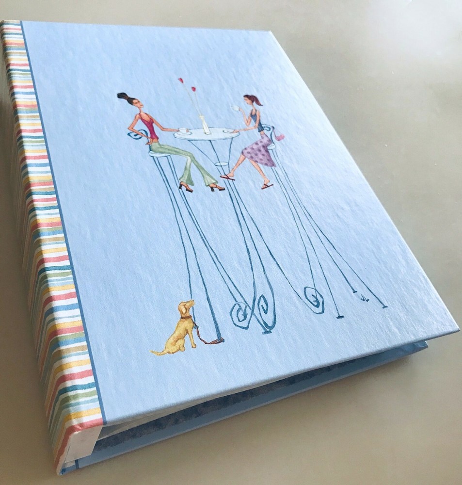 Girlfriends Blue Photo Album 200+ Photos Acid Free Modern Chic Fun Boho Design-image