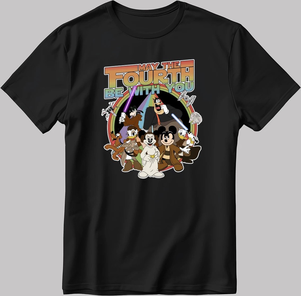 Disney Mickey Mouse Star Wars Black T-Shirt