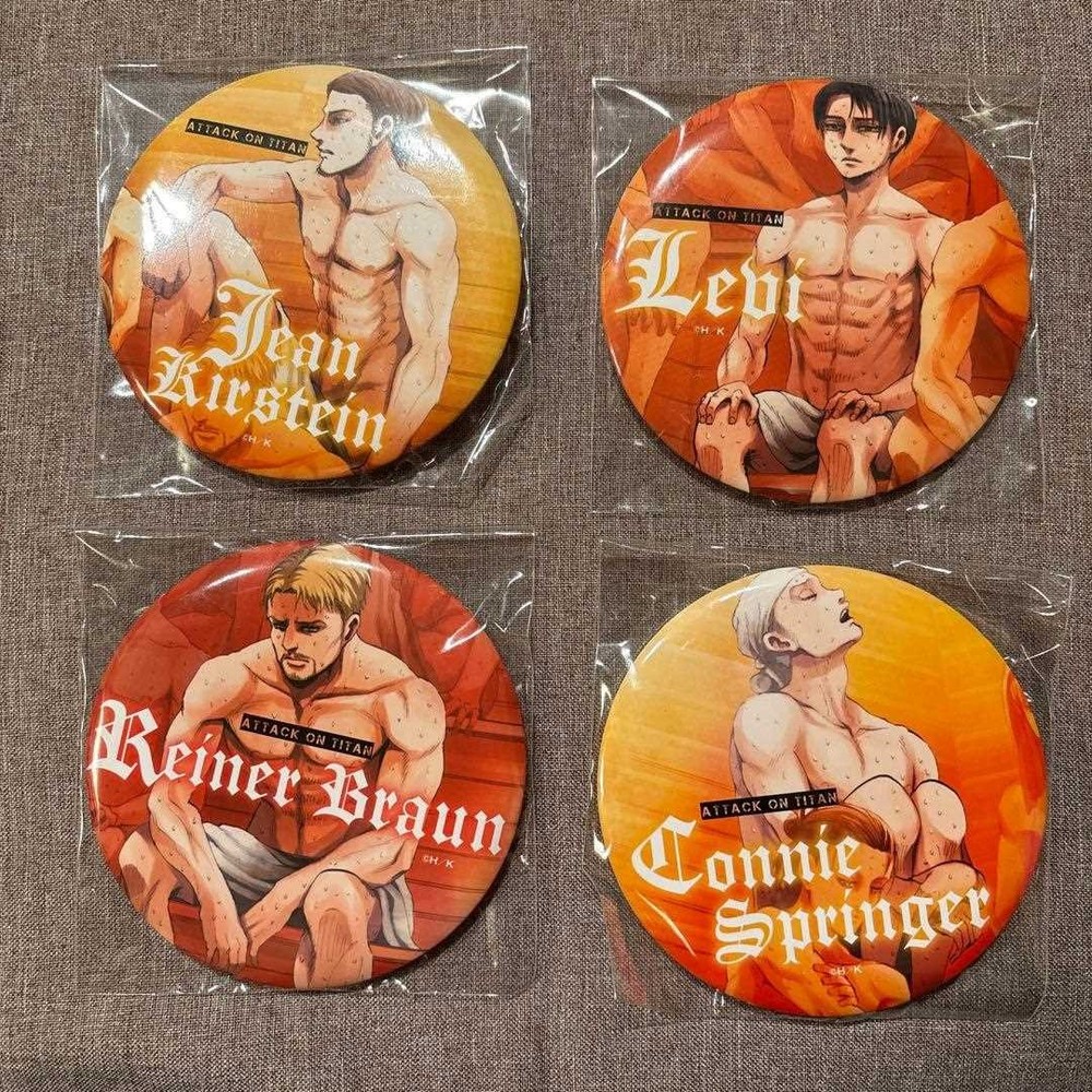 Attack on Titan  Can Badge set a set of 4 Jean Connie Liner