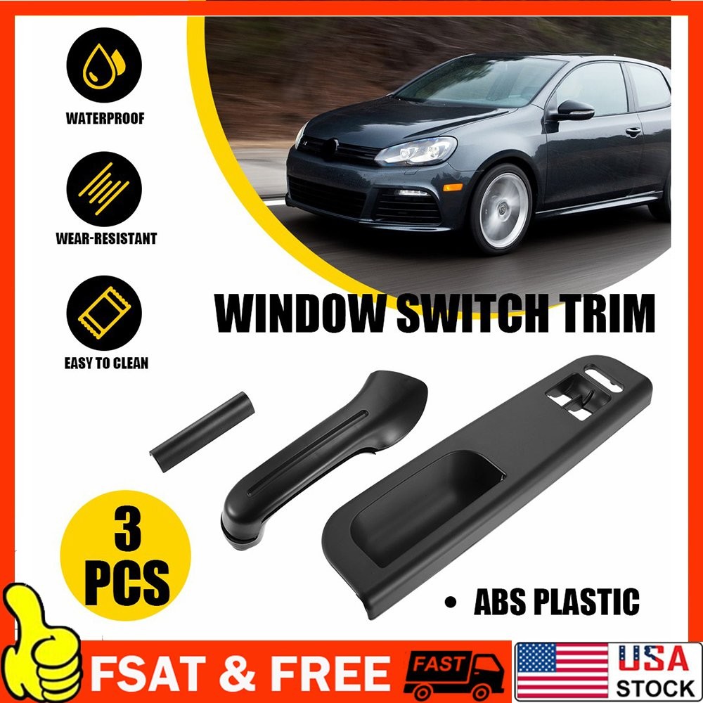 3X For VW Golf MK4 2Dr Interior Door Grab Handle Trim Window Switch Panel Bezel