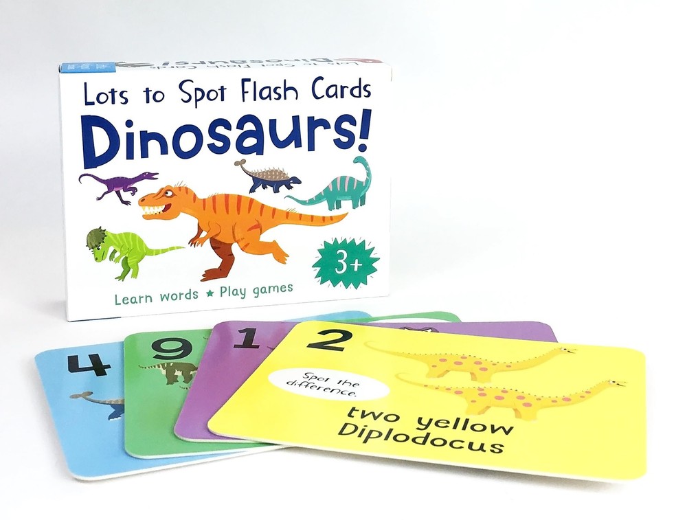 Little Hippo Books Lots to Spot Dinosaurs Kid's Flash Cards | Educational Childr