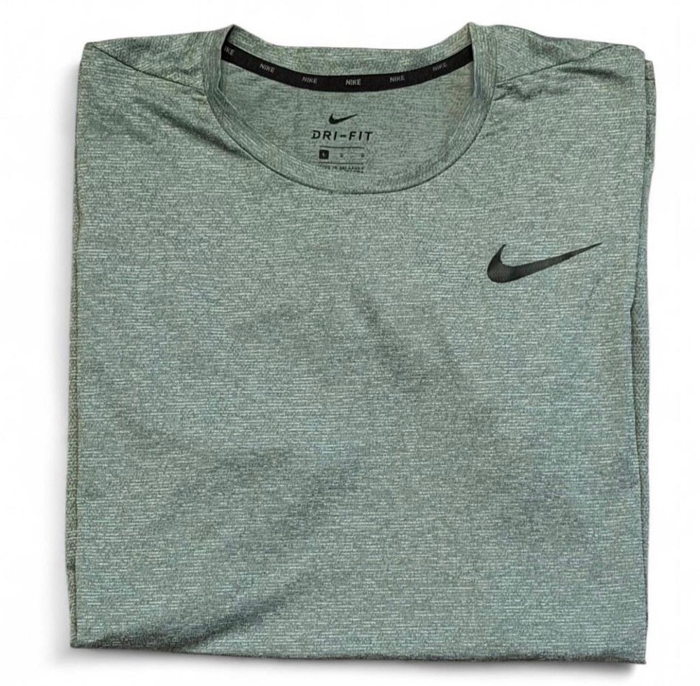 Nike Dri Fit T Shirt Mens L Gray Athletic Running Gym Training Tee