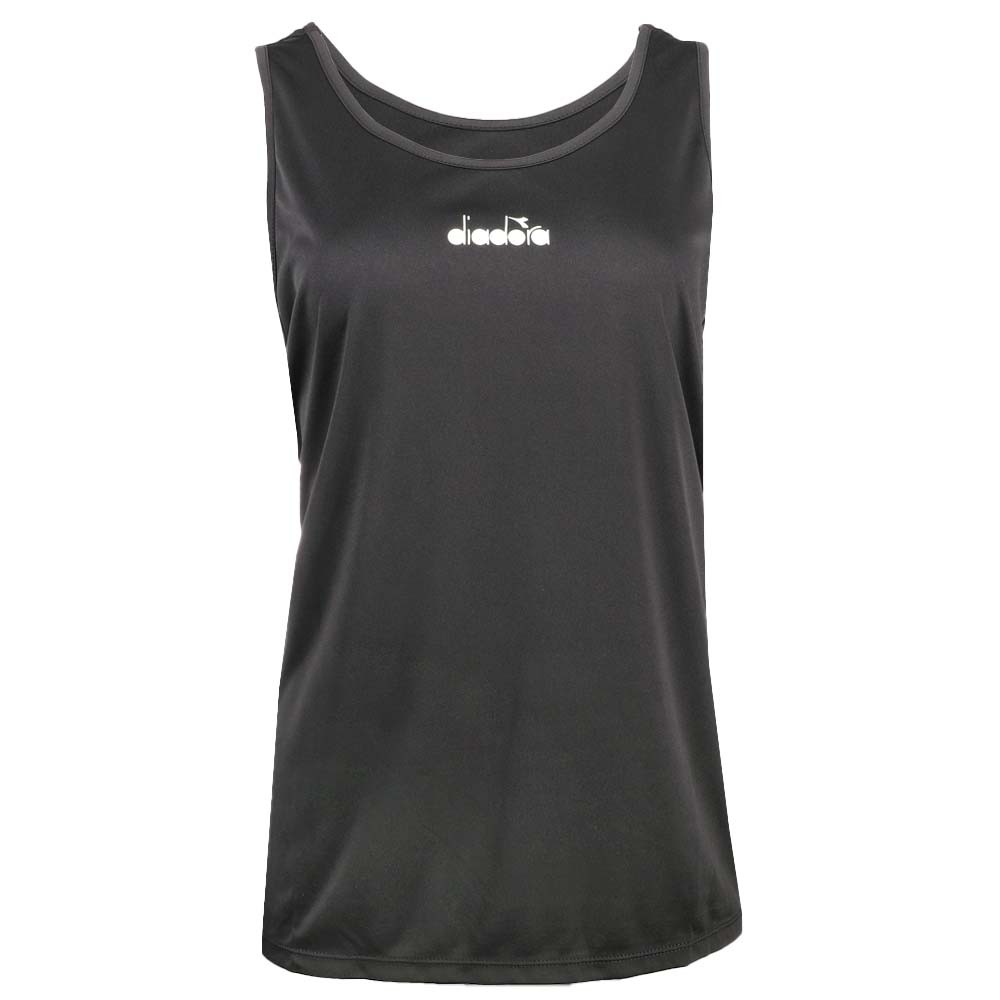 diadora Core Tennis Scoop Neck Athletic Tank Top Womens Black Casual  Athletic 1