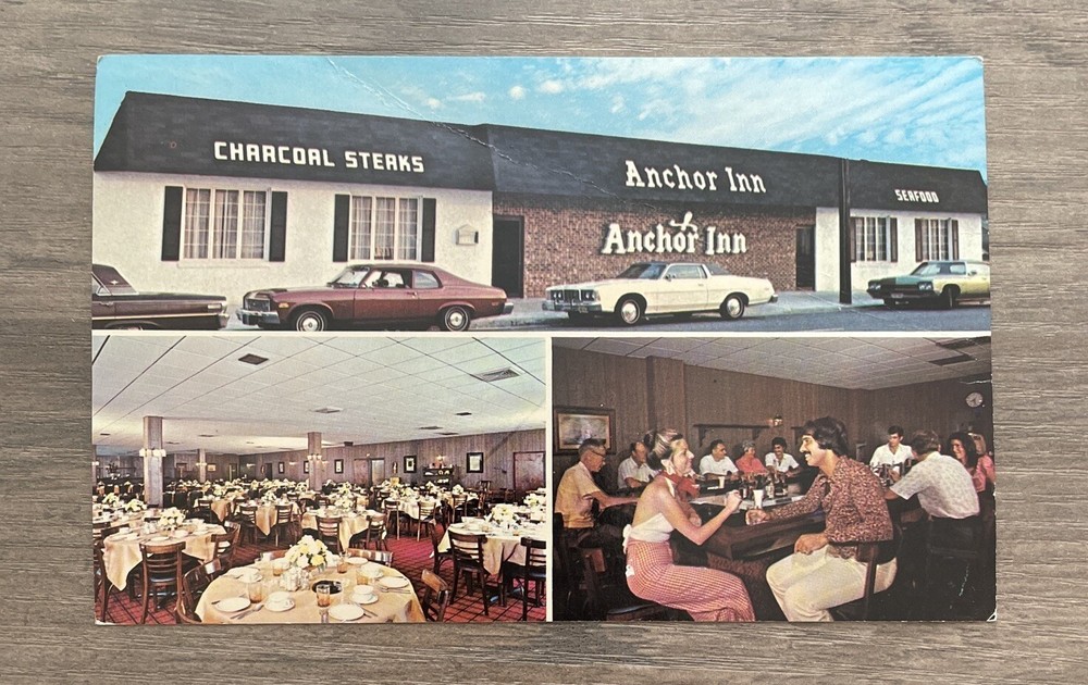 Anchor Inn Multiview Wildwood New Jersey NJ Restaurant Vintage Postcard