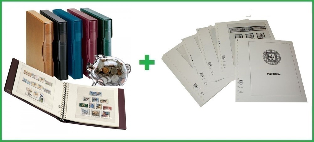 Lindner-220-84-1124V-Portugal Printed Album T-Printed Pages 1984-1989