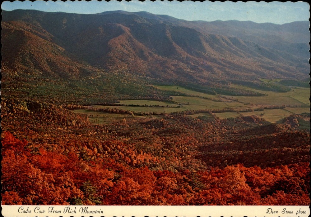 Tennessee Great Smoky Mountains Natl Park Cades Cove aerial ~ postcard  sku793