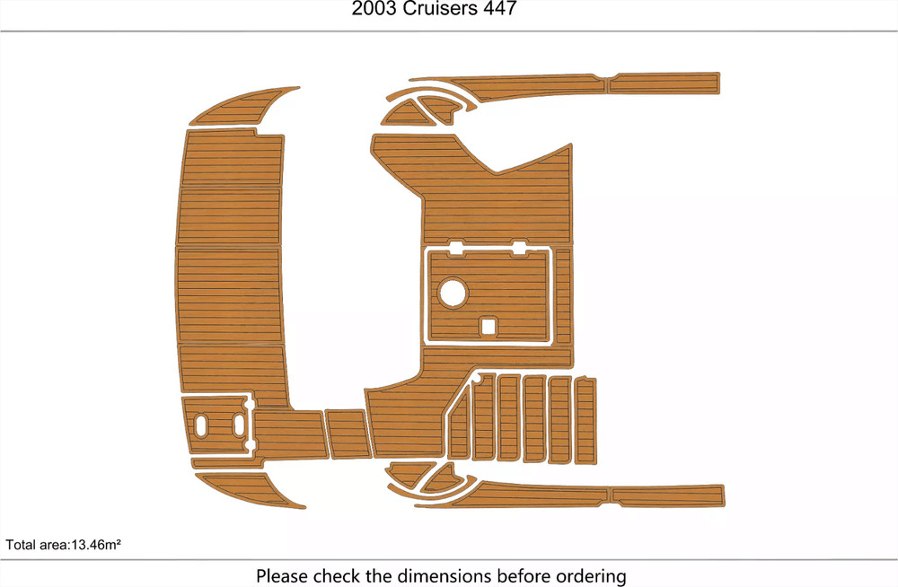 2007 Cruisers 447 Swim Platform Cockpit Marine Boat EVA Pads Foam Flooring Mat