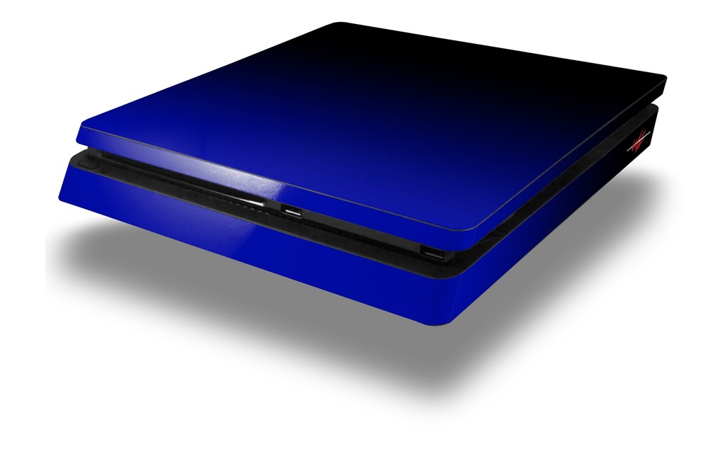 Skin for PS4 Slim Smooth Fades Blue Black Playstation 4 Console