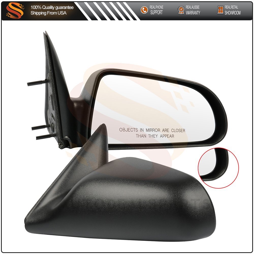Mirrors Fits 2005-11 Dodge/Mitsubishi Dakota 5X7/Raider Side Manual Non-Folding