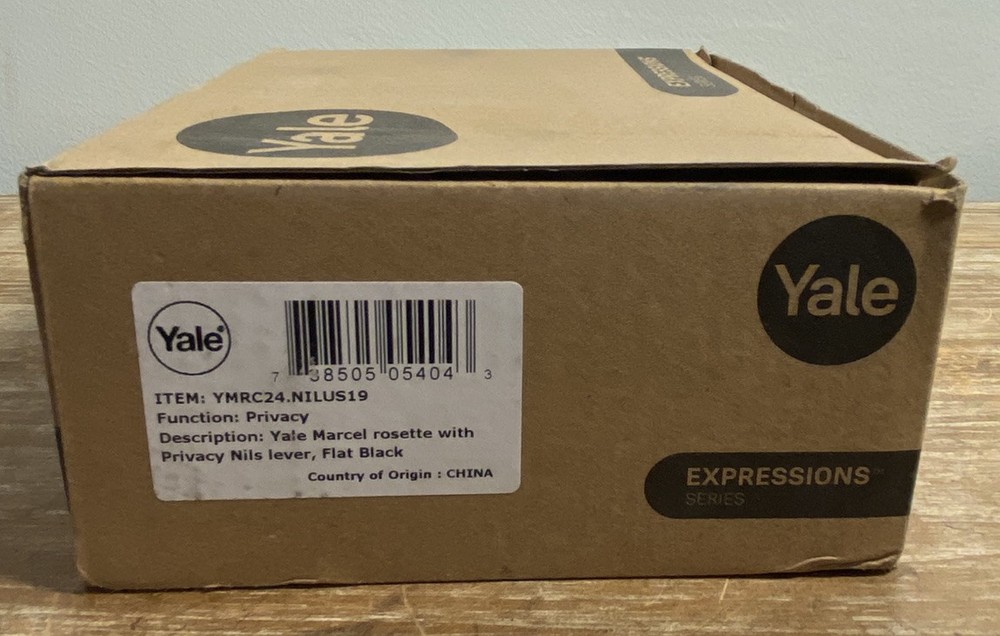 Yale Expressions Marcel Rosette with Nils Lever Privacy Flat Black