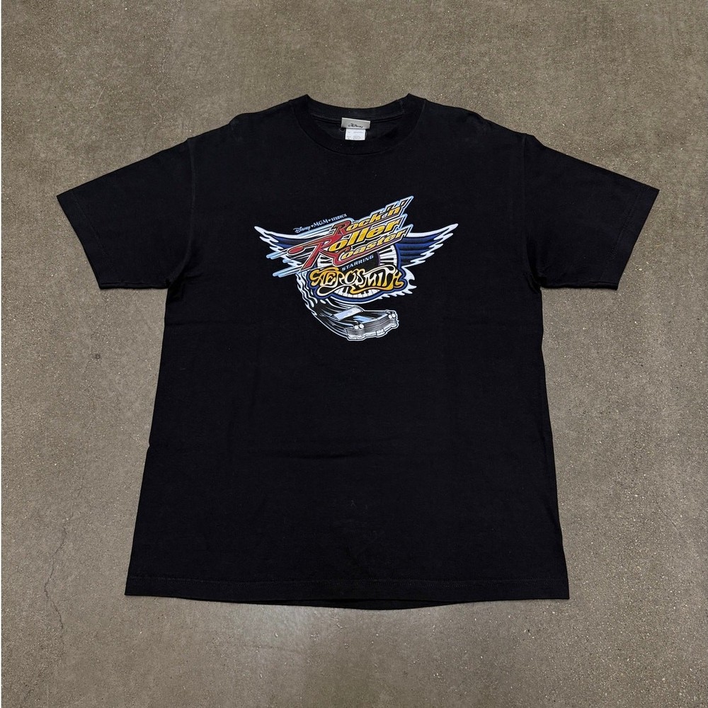 Vintage Aerosmith Disney Rock’n RollerCoaster Ride T-shirt size Large