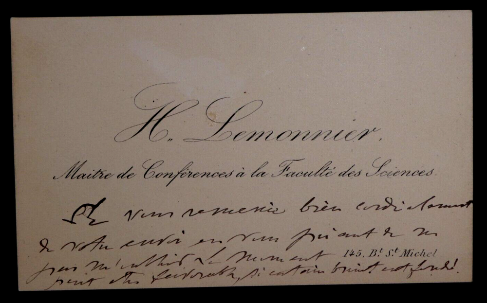 Hippolyte-Guillaume LEMONNIER, Speaker - AUTOGRAPH BUSINESS CARD