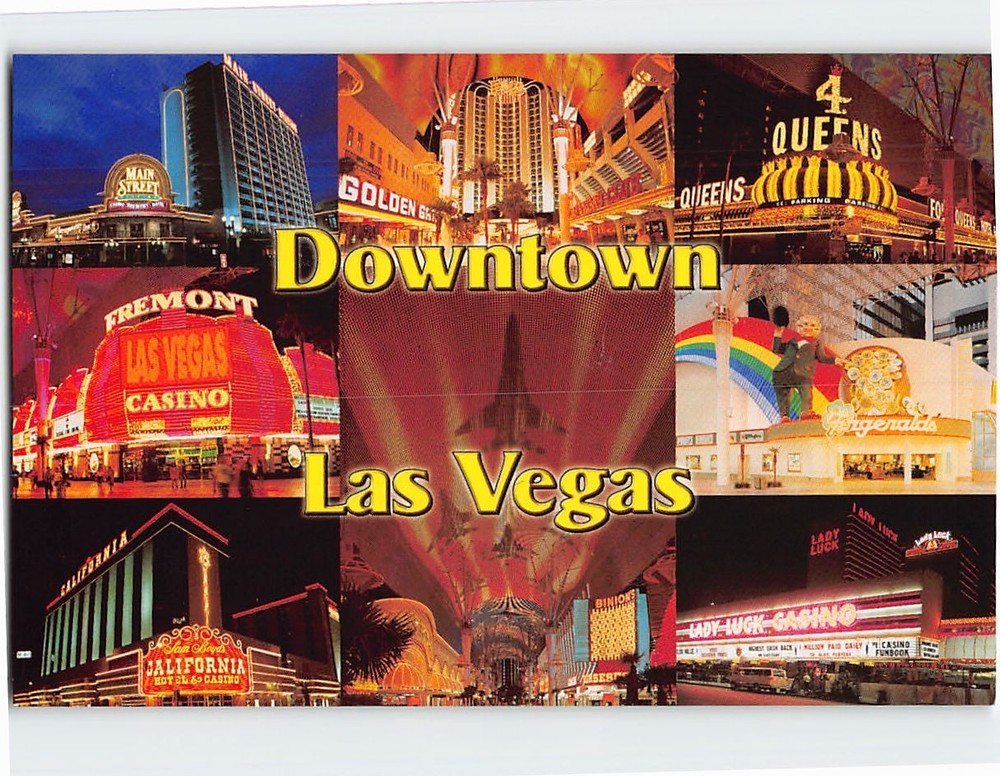 Postcard Downtown Las Vegas Nevada USA