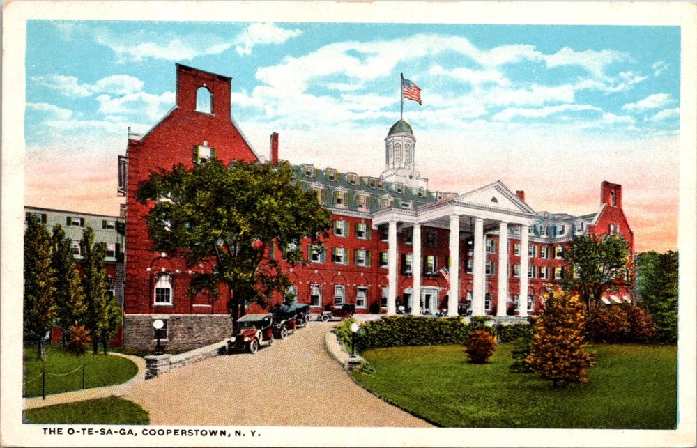 Cooperstown New York Otesaga O-Te-Sa-Ga Resort Hotel Vintage Postcard      28336