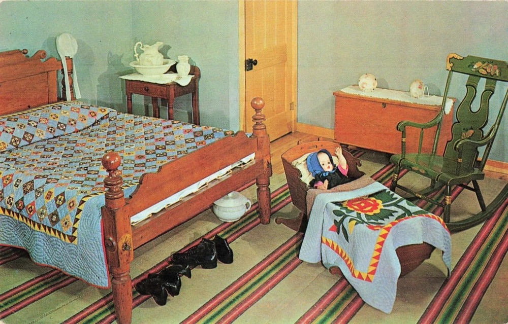 Plain and Fancy Farm Master Bedroom - Intercourse Pennsylvania PA - Postcard