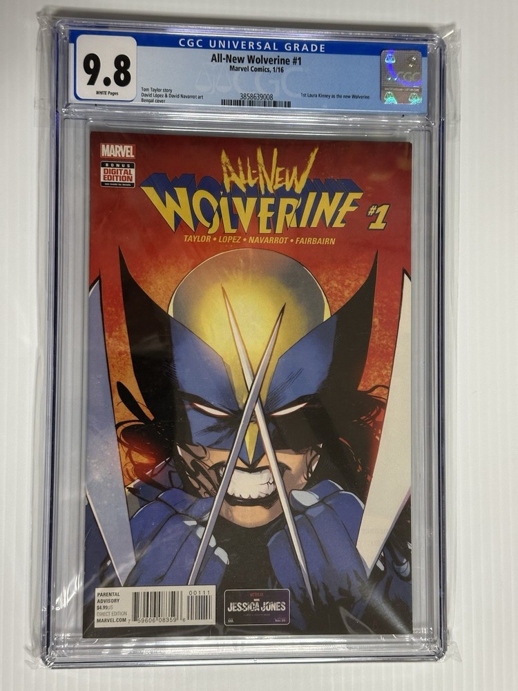 Wolverine 1 (Marvel, 2016) CGC 9.8. 1st Laura Kinney as Wolverine. Key Book.