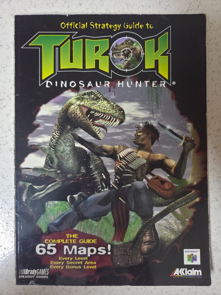 Turok: Dinosaur Hunter Brady Games Strategy Guide Very Rare! N64