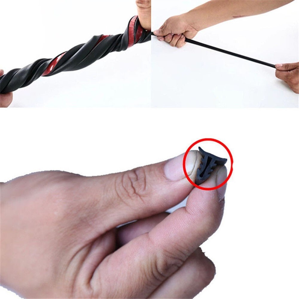 160cm-Car Rubber Sound Seal Strip 1.6M U-Type Dashboard Edges Sealing Strips