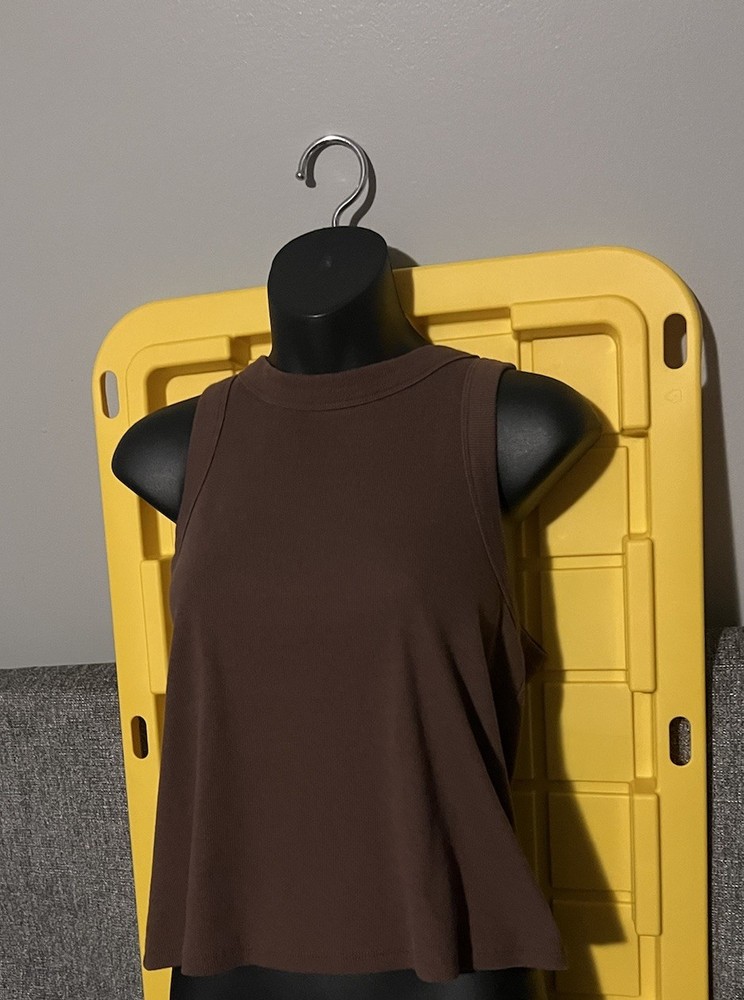 Old Navy Brown Mock Neck Sleeveless Knit Tank Top Women's Regular Size XL