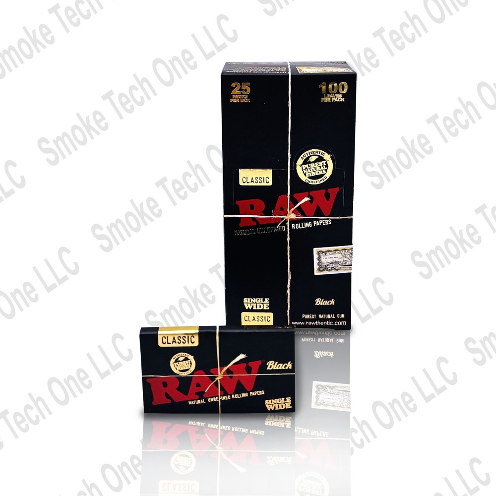 RAW Black Single Wide Double Feed-25pks per display