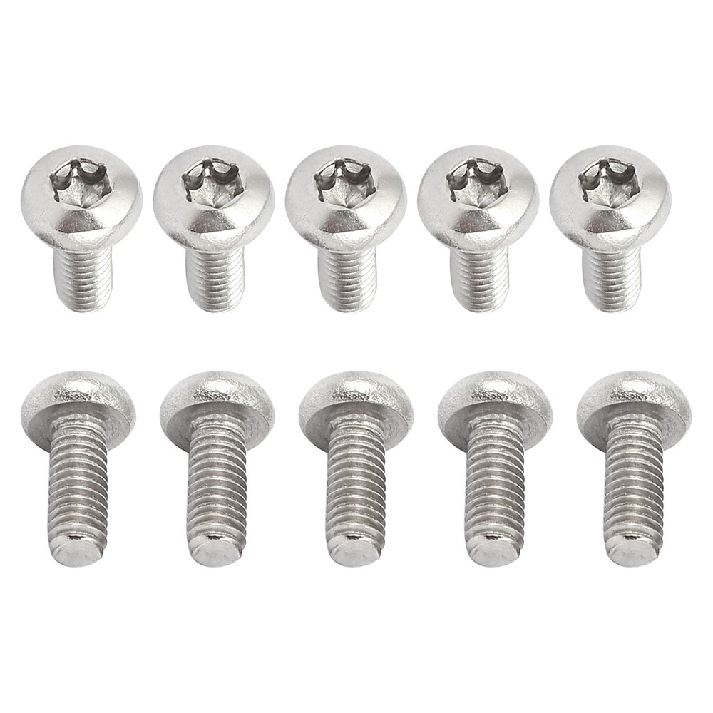 60Pack M4x10mm Pan Head Torx Screws 304 Stainless Steel Torx Fasteners Silver