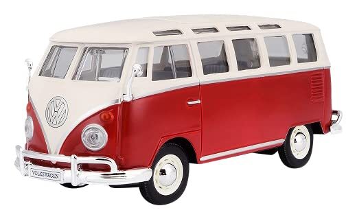 Kyosho Maisto 1/25 Scale Volkswagen Samba Diecast Model White and Red