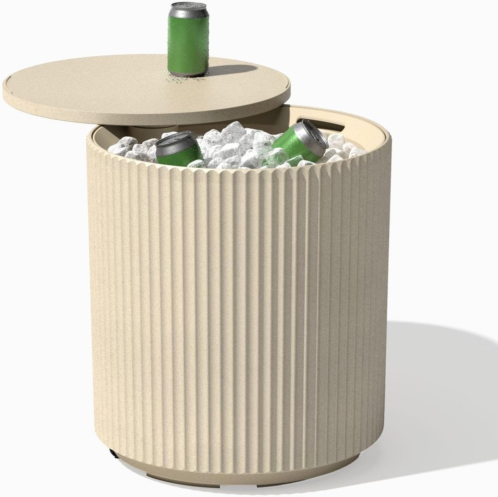 Outdoor Cooler Side Table 2 in 1 Designed use as Outdoor Side Table Patio Decor