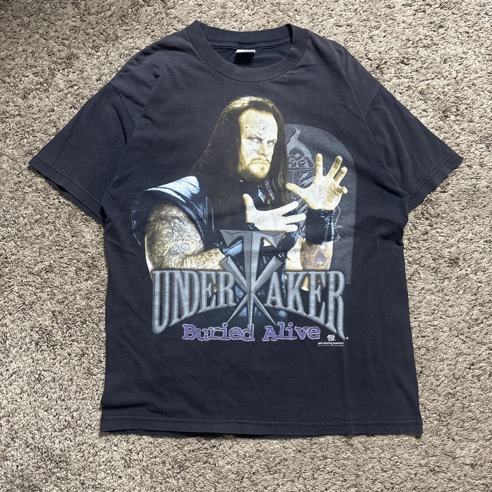 Vintage 90’s WWE WWF Wrestling Undertaker Buried Alive 1998 Men’s Size L Shirt