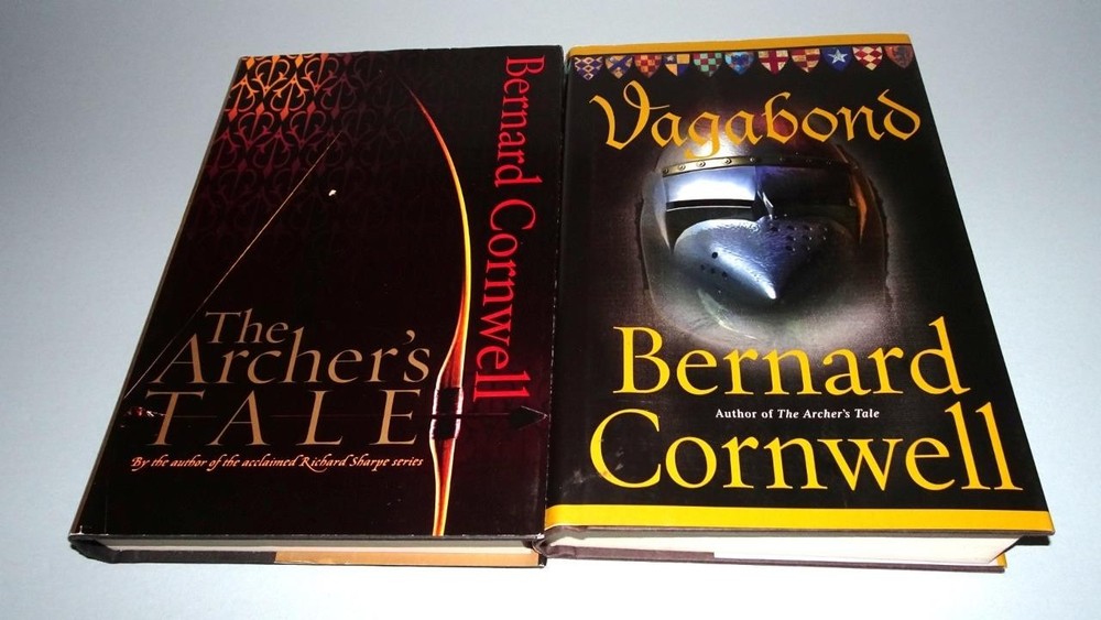 Lot of 2 Grail Quest Novels Bernard Cornwell Hardcovers Archer's Tale Vagabond