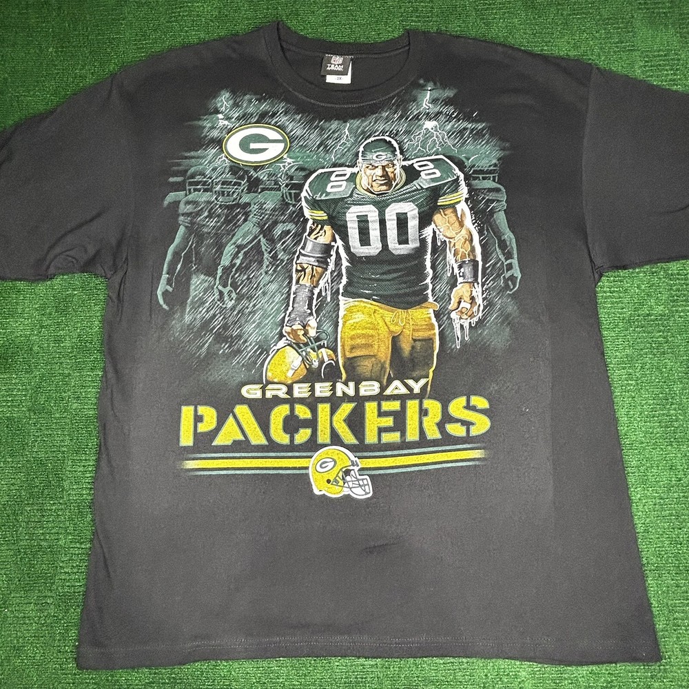 Vintage Green Bay Packers NFL FOOTBALL Caricature T-SHIRT MENS- 2xl