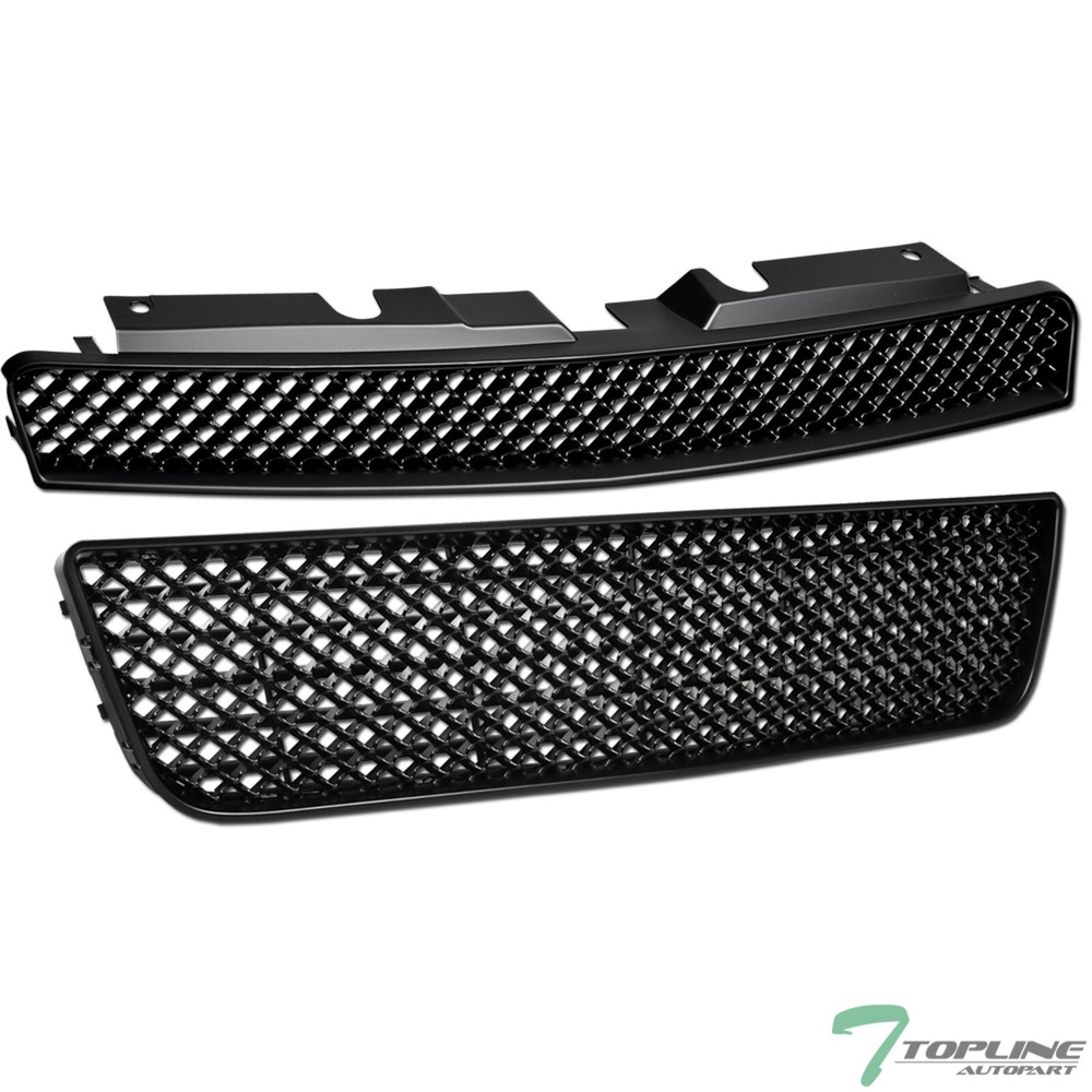 Topline For 2006-2016 Impala/Limited Mesh Hood Grill+Bumper Grille - Matte Black