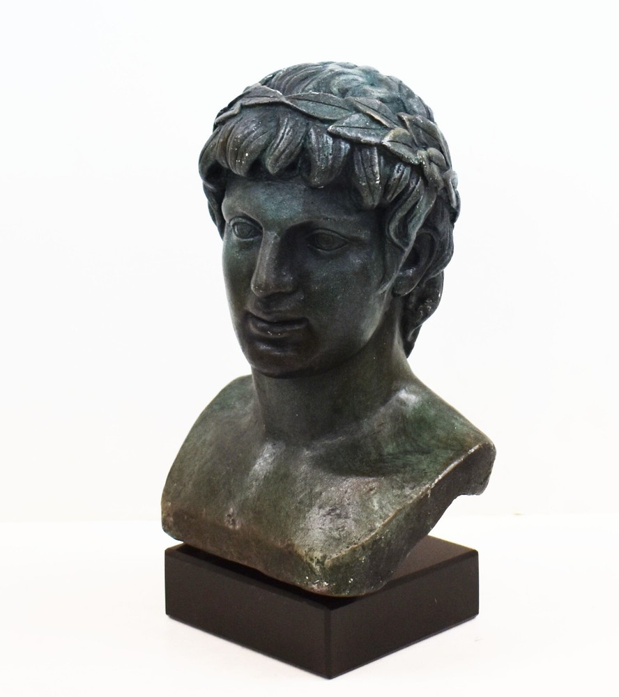 Apollo Bust with bronze color effect - Olympian God of light sun music poetry