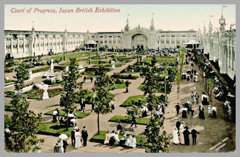 Court Of Progress Japan British Exhibition London 1910 Valentine's UNP Postcard