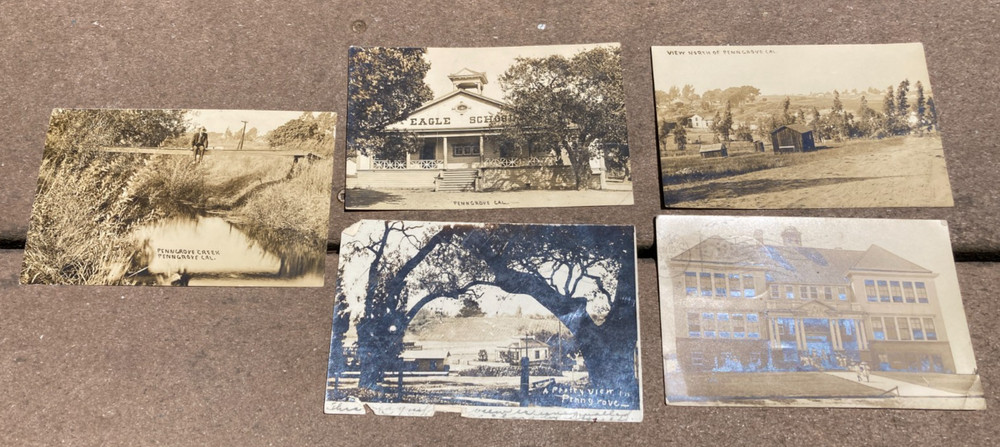 Lot of 5 RPPC Real Photo Postcard Sonoma County California Penngrove