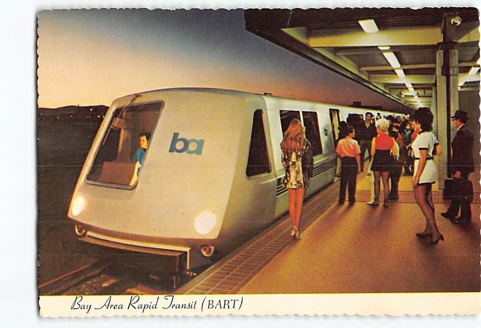 Postcard Bay Area Rapid Transit San Francisco California USA