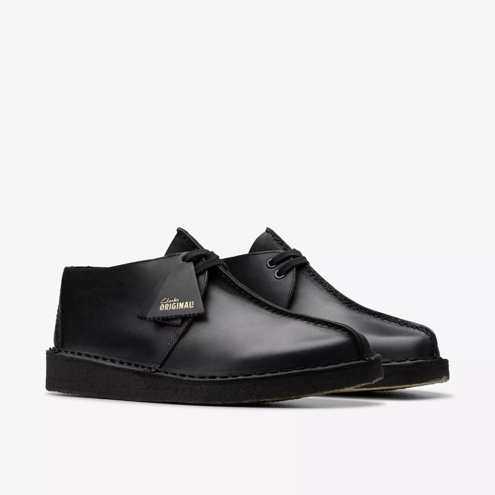 Clarks Originals Wallabee Men's Shoes Black Smooth Leather - NEW