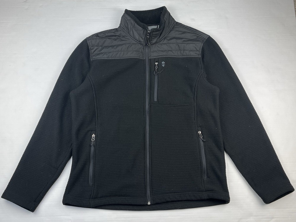 Free Country Fleece Sweater Men’s Full Zip Jacket Size Large