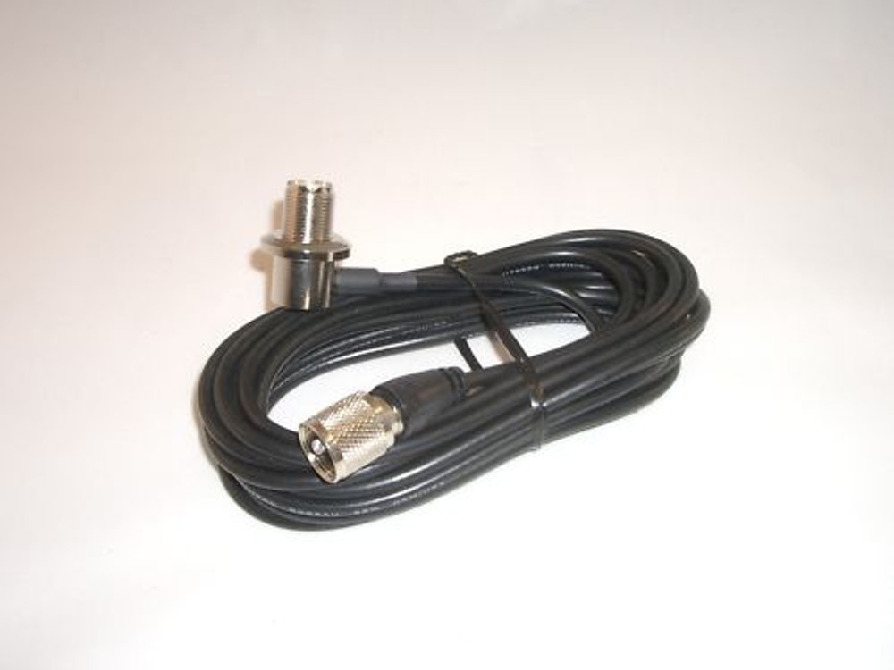 OPEK AM-207LA SO-239 UHF RIGHT ANGLE MOBILE ANTENNA MOUNT & 17FT RG-58 w/ PL-259