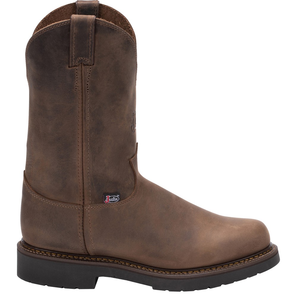 Justin Original Workboots Balusters 11 Inch Work  Mens Brown  4444